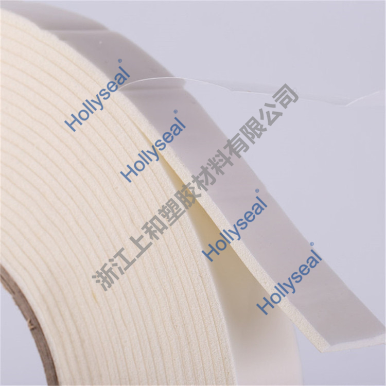 Hollyseal?白色PVC密封膠帶表層PET透明膜 厚度1mm~25mm，密度110kg/m3~500kg/ m3