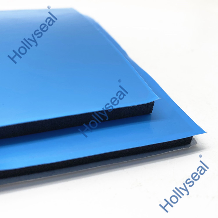 Hollyseal?藍膜半硬質(zhì)玻璃幕墻用PVC泡棉片材 厚度1mm~25mm，密度110kg/m3~500kg/ m3