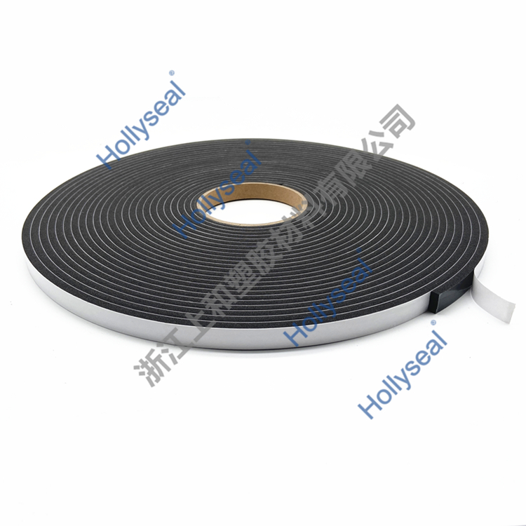 Hollyseal?PVC軟質(zhì)黑色單面門窗密封條 厚度1mm~25mm，密度110kg/m3~500kg/ m3