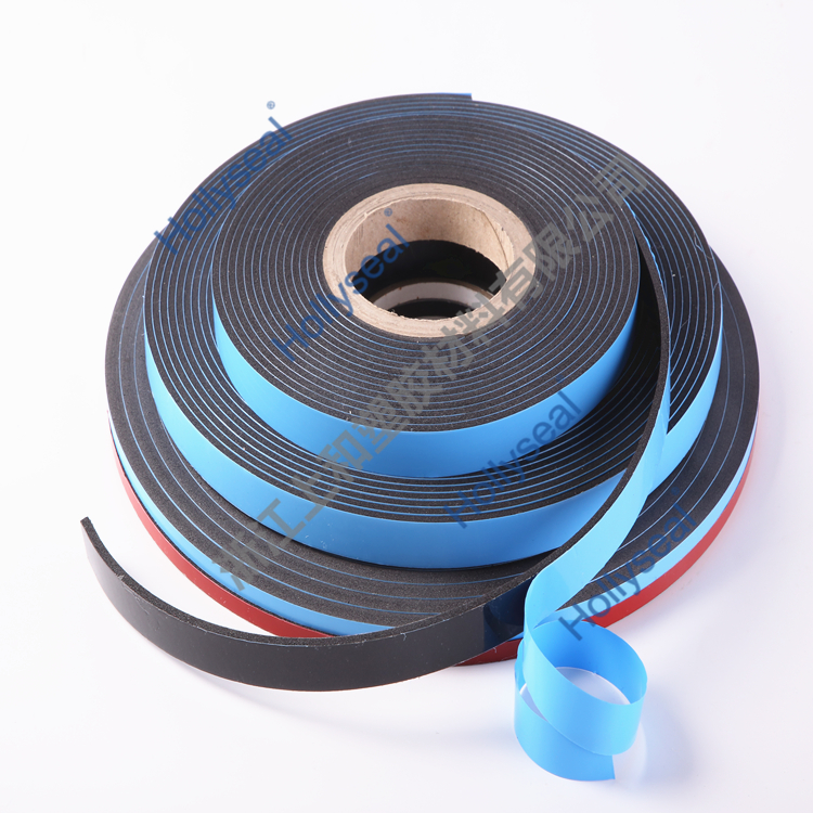 Hollyseal?高密度雙面藍膜PVC泡棉膠帶 厚度1mm~25mm，密度110kg/m3~500kg/ m3